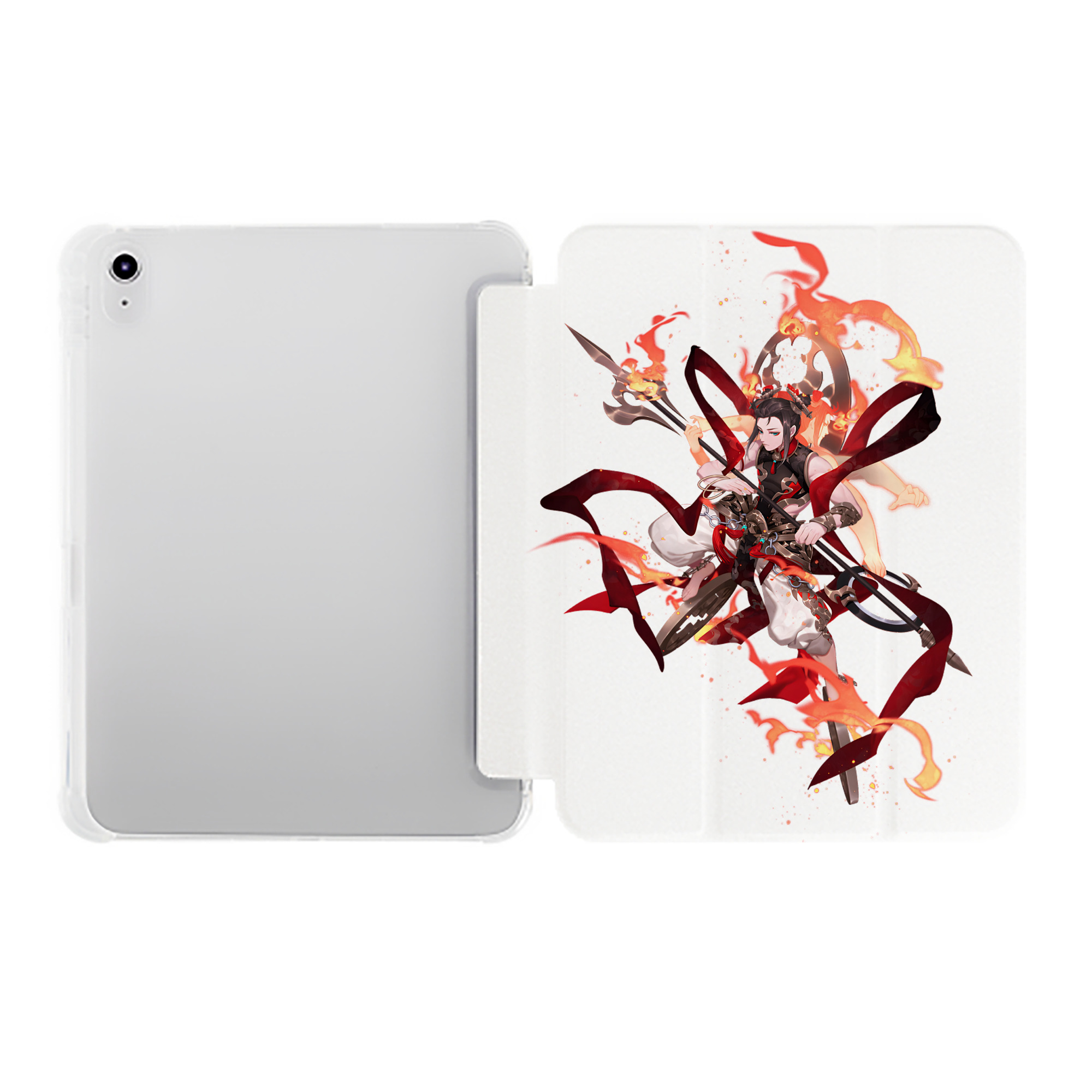 （画像用） Ne Zha 2 ナタ 魔童の大暴れ IPad ケース ペン収納付き 三つ折りスタンド PUレザー×シリコン 対応機種9.5/10.5/10.9インチ
